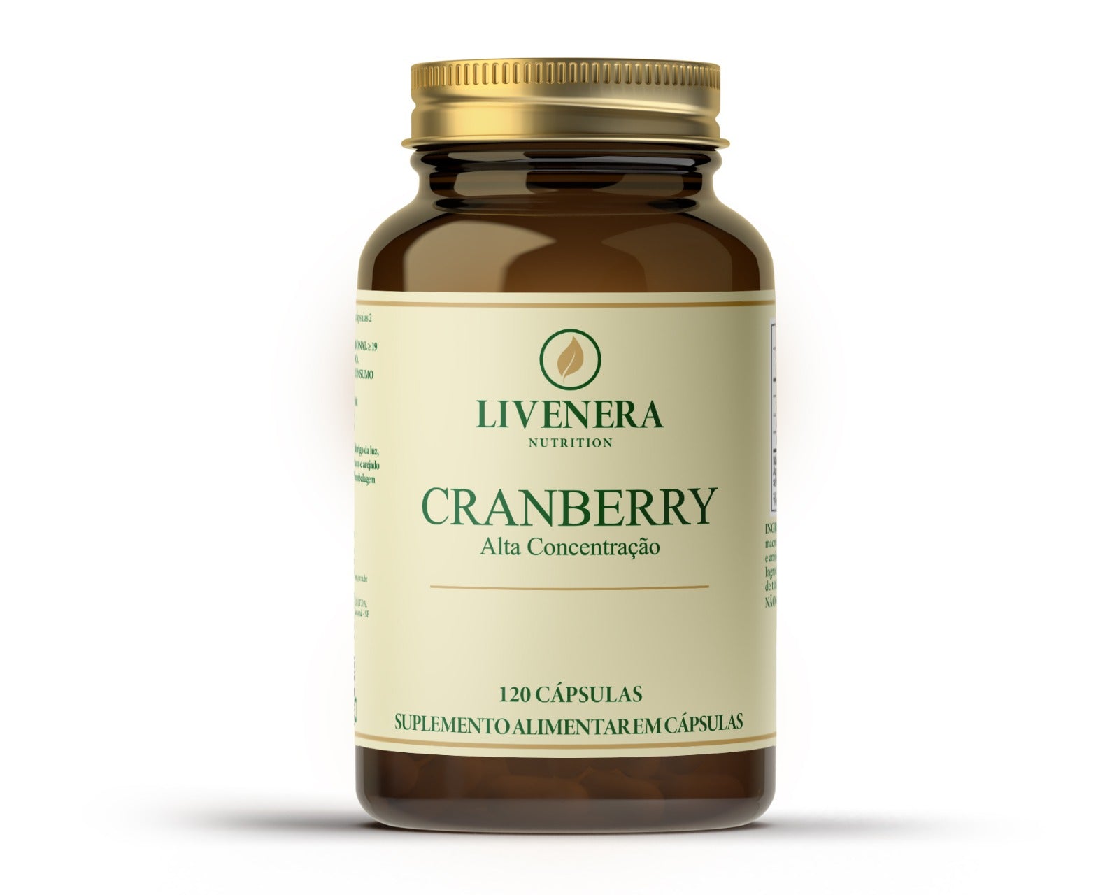 Cranberry 500mg 120 cápsulas Livenera Nutrition - suplemento antioxidante